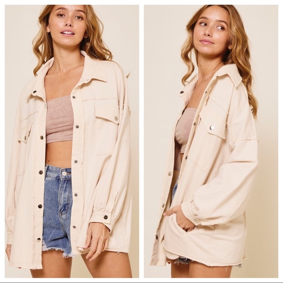 23 Fabulous French Terry Snap Button Shacket/Jacket - Picture 2 of 5